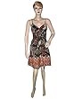 Boho Dress Brown Red Short Summer Dress Cotton Spaghetti Strap Dress S/m