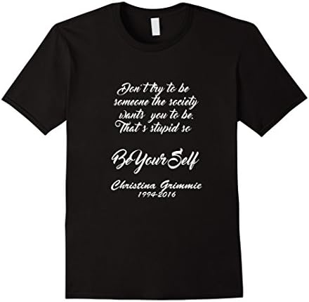 Men's Christina Grimmie  T Shirts-1994-2016 RIP Christina Large Black