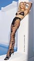 Lycra Sheer French Cut Pantyhose With Jacquard Flower