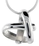 Beautiful Sterling Silver Love Knot Floating Heart, 5/8 X 5/8