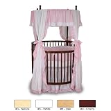 ROUND CRIB AND MATTRESS - Oak