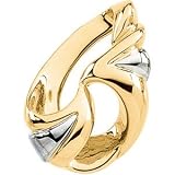14K Two Tone Gold Chain Slide