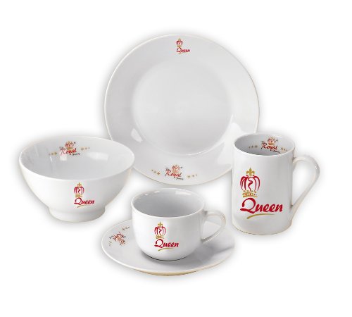 The Royal Family 9566-1 Original Geschirr-Set 5-teilig +++ Queen +++, Porzellan, M&uuml;slischa im Preisvergleich 