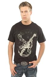 Lucky 13 Black Dead Guitar Rock & Roll Rockabilly Guitar T Shirt