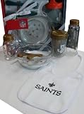 New Orleans Saints NFL Newborn / Infant / Baby 7 Piece Feeding Gift Set w/ Bottle & Bib