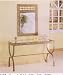Entry Way Console Table Brown Metal Frame