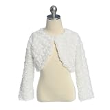 Baby Girls White Swirl Faux Fur Special Occasion Shrug Jacket 6M-24M