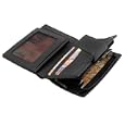 1642 Soft Nappa Leather - Large Flap Over Purse with Zip Round Coin Section, Credit Card Slots, No (1011 17)'