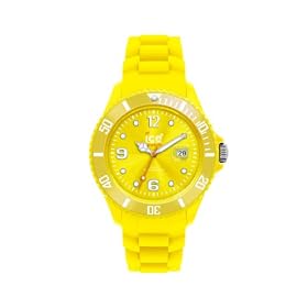 Ice Watch - SI.YW.S.S.09 - Montre Femme - Quartz Analogique - Cadran Jaune - Bracelet Silicone Jaune - Petit Mod�le