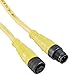 Brad 884030K05M010 Micro-Change A-Code Double-Ended Cordset, Female-to-Male Straight, 4 Pole, PLTC-ER Cable Type, TPE (K05) Cable Jacket, 22AWG Wire Size, 4.0A Max Current Rating, 250V AC/DC Max Voltage, 1.0m Cable Length