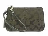 (コーチ)COACH シグネチャー マチなしポーチ[スキニー リストレット] F42391 SV/CH（チョコレート ダークブラウン） 並行輸入品
