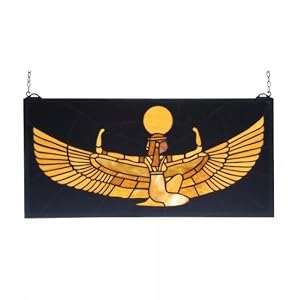 25 Inch W X 12 Inch H Egyptian Goddess Maat Window Windows by 