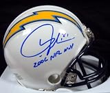 LaDainian Tomlinson Autographed/Hand Signed San Diego Chargers White Mini Helmet 2006 NFL MVP PSA/DN