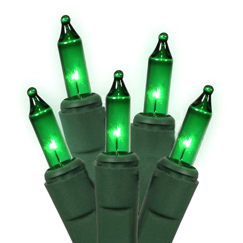 Best Price For Set of 100 Green LED Mini Christmas Lights Green Wire Top Indoor String