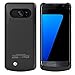 Galaxy S7 Edge Charger Case, Maxdara [Updated Version] 5000 mAh Portable External Backup Battery Charger Cover Case Pack for Samsung Galaxy S7 Edge Rechargeable Power Bank Case (Black)