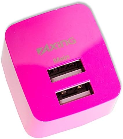 Tama electronic USB outlet charger USB2 port total output 2.1A pink TA53UP