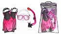 BODY GLOVE KIDS Mask, Dry Snorkel with Whistle, Fins, and Bag Snorkeling Set Childs Child Kid Childrens Children Youth Authorized Dealer Full Warranty Bodyglove Swim Swimming Swimmer