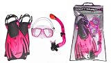 BODY GLOVE KIDS Mask, Dry Snorkel with Whistle, Fins, and Bag Snorkeling Set Childs Child Kid Childrens Children Youth Authorized Dealer Full Warranty Bodyglove Swim Swimming Swimmer