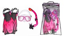 BODY GLOVE KIDS Mask, Dry Snorkel with Whistle, Fins, and Bag Snorkeling Set Childs Child Kid Childrens Children Youth Authorized Dealer Full Warranty Bodyglove Swim Swimming Swimmer
