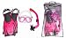 BODY GLOVE KIDS Mask, Dry Snorkel with Whistle, Fins, and Bag Snorkeling Set Childs Child Kid Childrens Children Youth Authorized Dealer Full Warranty Bodyglove Swim Swimming Swimmer