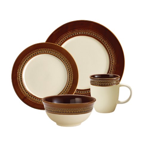 Paula Deen Signature Dinnerware Southern Gathering 4-Piece Dinnerware Place Setting Set, Chestnut On Sale