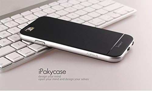Zihe Ipaky Iphone 6 5.5 Case - Slim Fit Hybrid Bumper Cover Case (Flexible TPU + Hard Pc) Exclusive for Apple Iphone 6 5.5'' (2014) (iphone 6 plus- Silvery