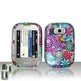 Rubberized Purple Blue Yellow Silver Pink Wave Flower Polka Snap on Design  ....