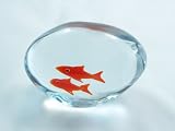 Murano Design Mouth Blown Crystal Fishtank Handmade Art Glass Paperweight PW-006