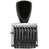 Traditional 8 Digit Rubber Number Stamp, Type Size 1, Black (RN018)