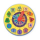 Melissa & Doug Wooden Shape Sorting Clock