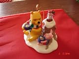 Hallmark Pooh & Piglet Drinking Coco Christmas Ornament 2006