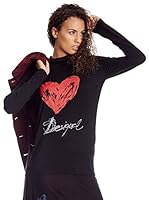 Desigual Camiseta Manga Larga Out Acud (Negro)