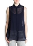 41PghPvW5RL. SL160  Mango Womens Plumeti Top, Navy, M Navy M
