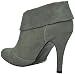 Qupid Politic-78 Grey Faux Suede Women Ankle Boots image 3