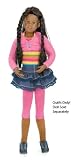 Pink Shrug, Denim Skirt and Leggings