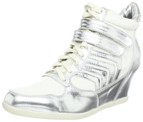 Dollhouse Women's Street Fashion Sneaker,Silver,7.5 M US