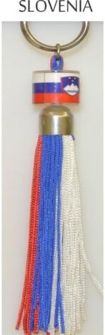 Slovenia Mini Small Flag Ring Tassel - 3 Pieces
