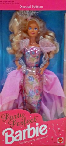 41PglYjTQTL PARTY PERFECT BARBIE DOLL, 1992 EDITION, MATTEL #1876, SPECIAL EDITION, FROM NO SMOKING HOME