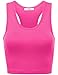 Simlu Women Basic Sleeveless Sexy Racerback Cotton Bustier Cropped Tank Top Vest