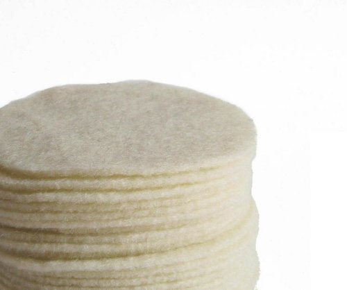 Nakpunar6 inches Ivory Felt Circles - 30 Pieces