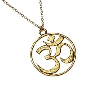 Om Gold Dipped Necklace on Rolo Chain