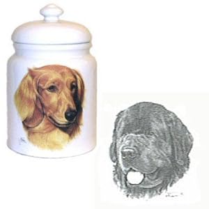 Newfoundland Cookie Jar, Porcelain by Rosalinde by Porcelain Rosalinde
