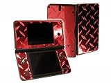 Nintendo DSi XL Color Skin - NEW - RED DIAMOND PLATE MIRROR system skins fa ....