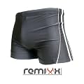 Herren Badehose Retro Short RemiXX, schwarz/wei� 80003