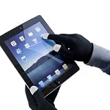 CostMad Capacitif Stylet LCD écran tactile intelligent Téléphone Mobile hiver froid textos doux et tiède Confortable Magique Gants - Universelle Unisexes, Homme Femme Enfants Taille standard s'adapte à tous - pour les travaux sur tous les appareils à écran tactile - iPad d'Apple, iPhone, Blackberry, Samsung, HTC, LG, Motorola, téléphones portables, tablettes, PDA, GPS, GPS, TomTom, (Noir)