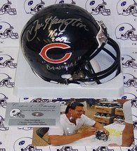 Dan Hampton Autographed Chicago Bears Mini Football Helmet with 