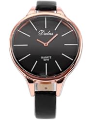 Dalas Arch Rose Gold Case Lady Girl Women Slim Bracelet Quartz Wrist Watch WAA438