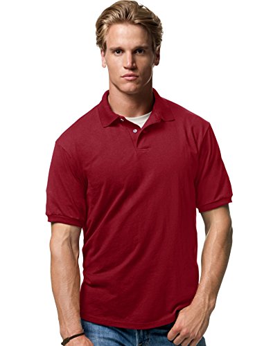 Hanes Men's Cotton-Blend EcoSmart® Jersey Polo
