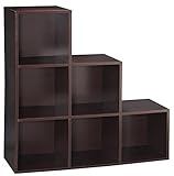 UPC 014982867469 product image for 6 Cube Box Stackable Dark Wood Shelving Organizer. Good Bookshelf or Storage. Us | upcitemdb.com