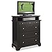 Home Styles Bedford TV Media Chest of Drawer, Ebony Black